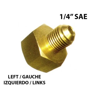 ADAPTATEUR POUR BOUTEILLE W21,7x1/14" GAUCHE - 1/4" SAE
