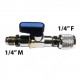 TAP 1/4"M - 1/4" F WITH DEDPRESSOR